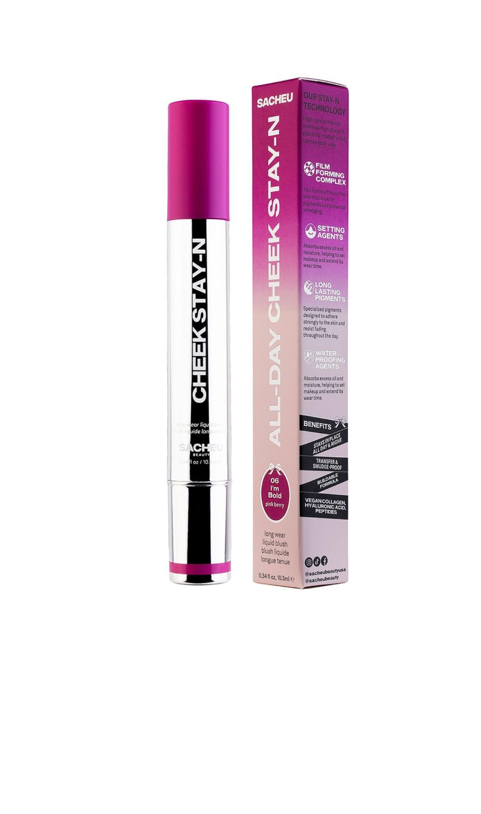 Sacheu Cheek Stay-n All Day Liquid Blush in 06 I`m Bold